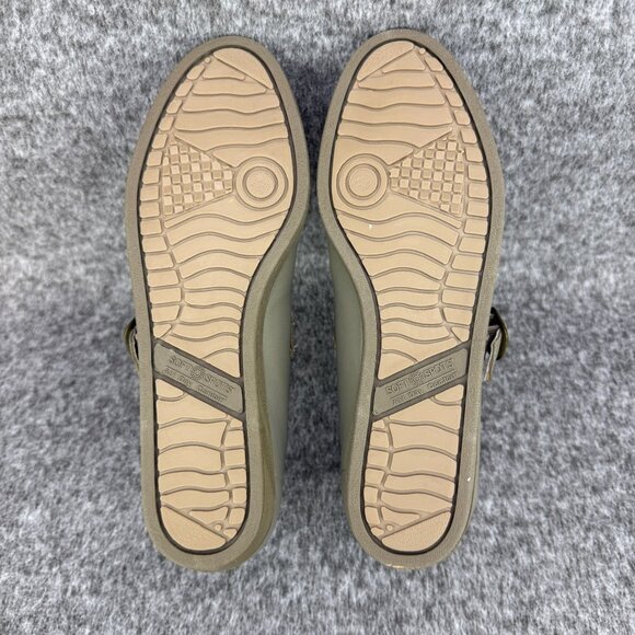 ✅Softspots Womens 6.5M Casual Gray/Tan Leather Low Wedge Shoes Mary Jane Flats - Picture 10 of 12